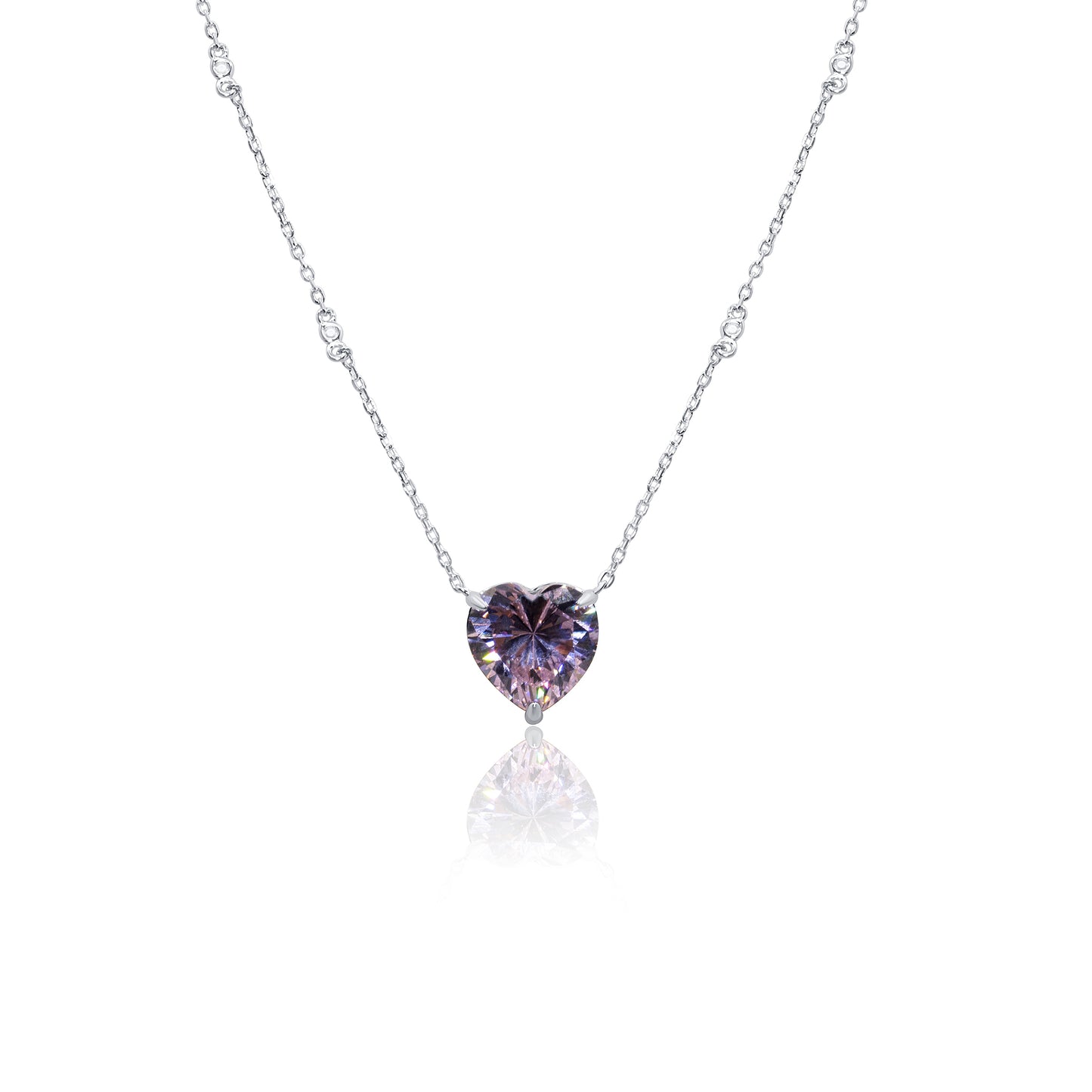 Turkeza | 925 Sterling Silver Heart Signature Pendant Necklace