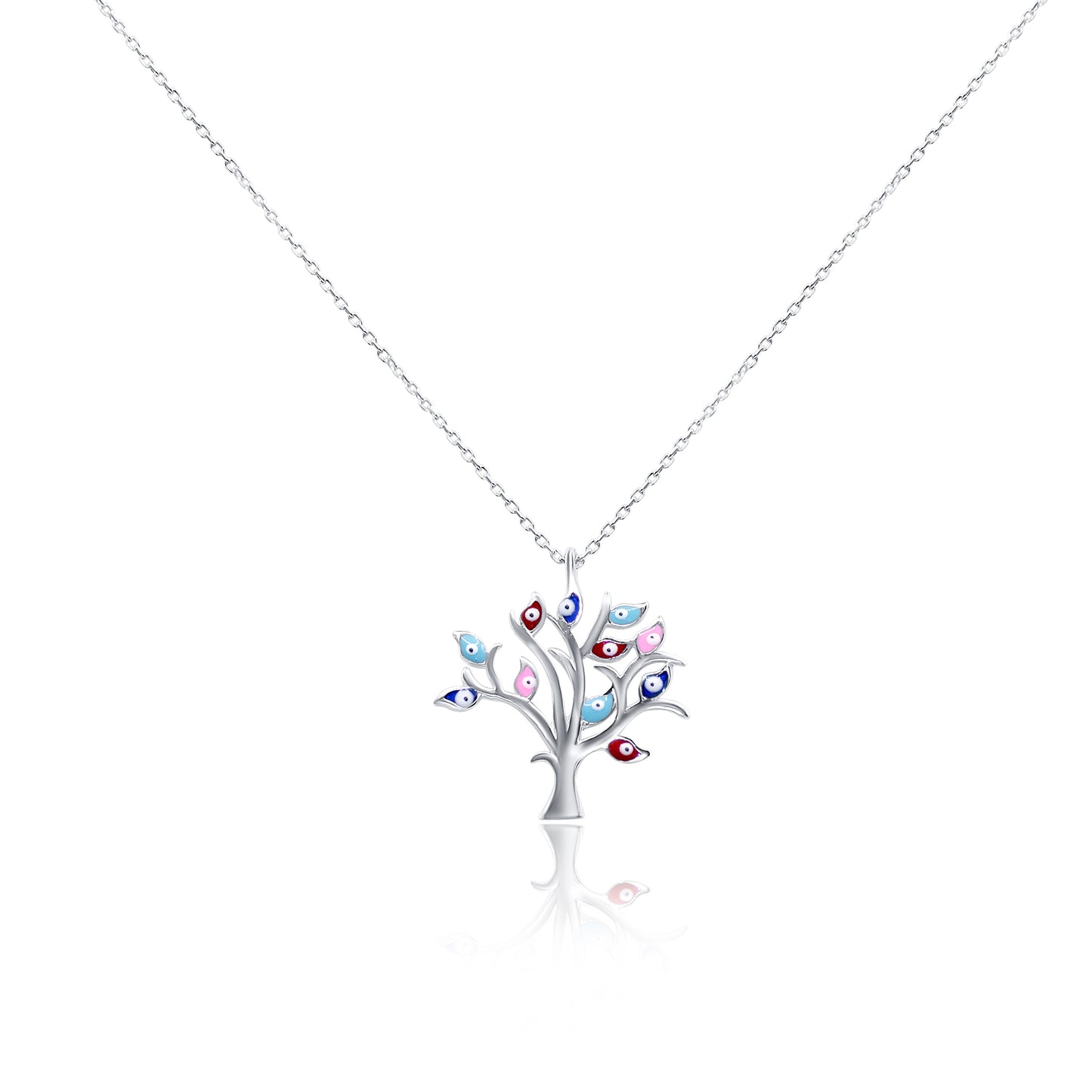 Turkeza | 925 Sterling Silver Evil Eye Tree Turkish Necklace