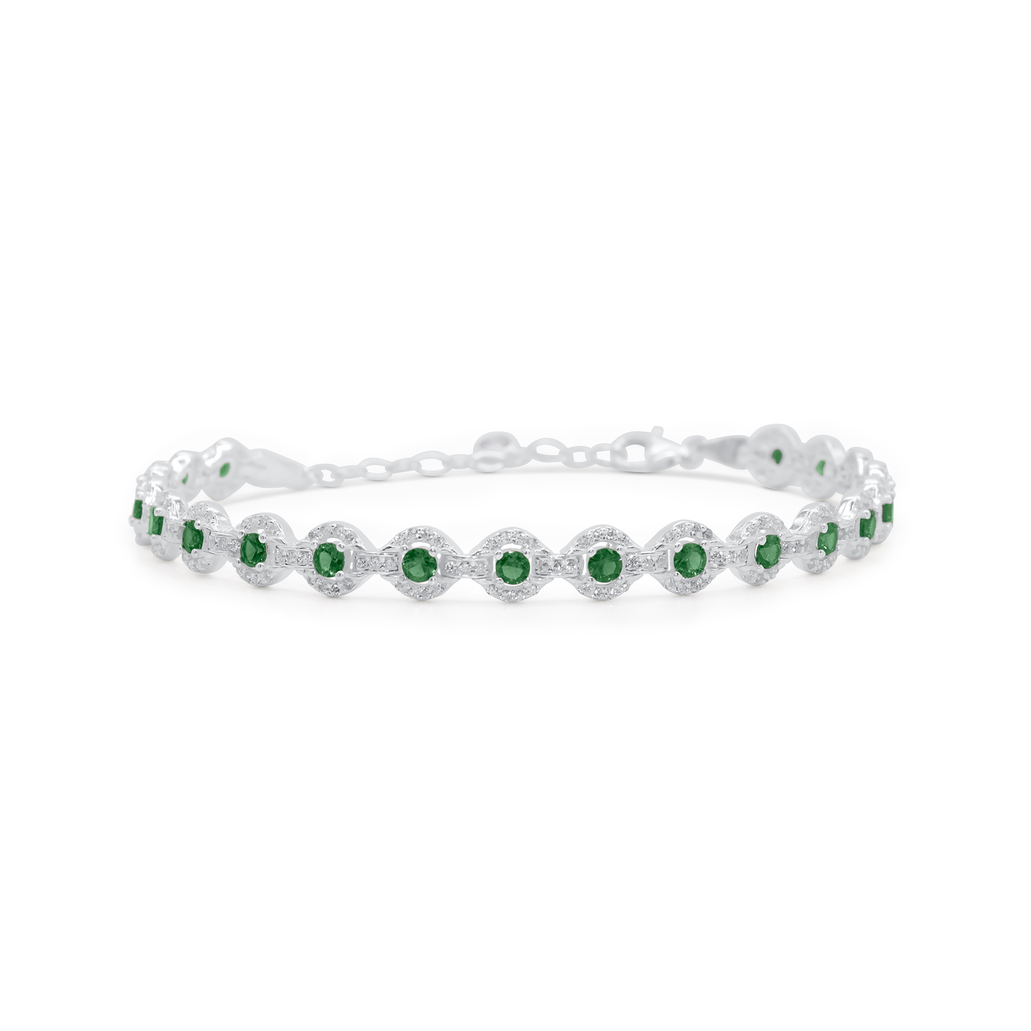 Turkeza | 925 Signature Sterling Silver CZ Turkish Bracelet