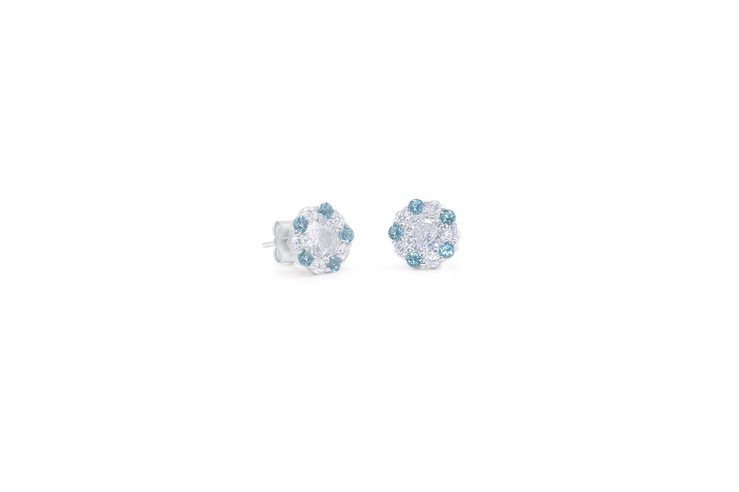 Turkeza | 925 Sterling Silver Turkish Colorful Flower Earrings