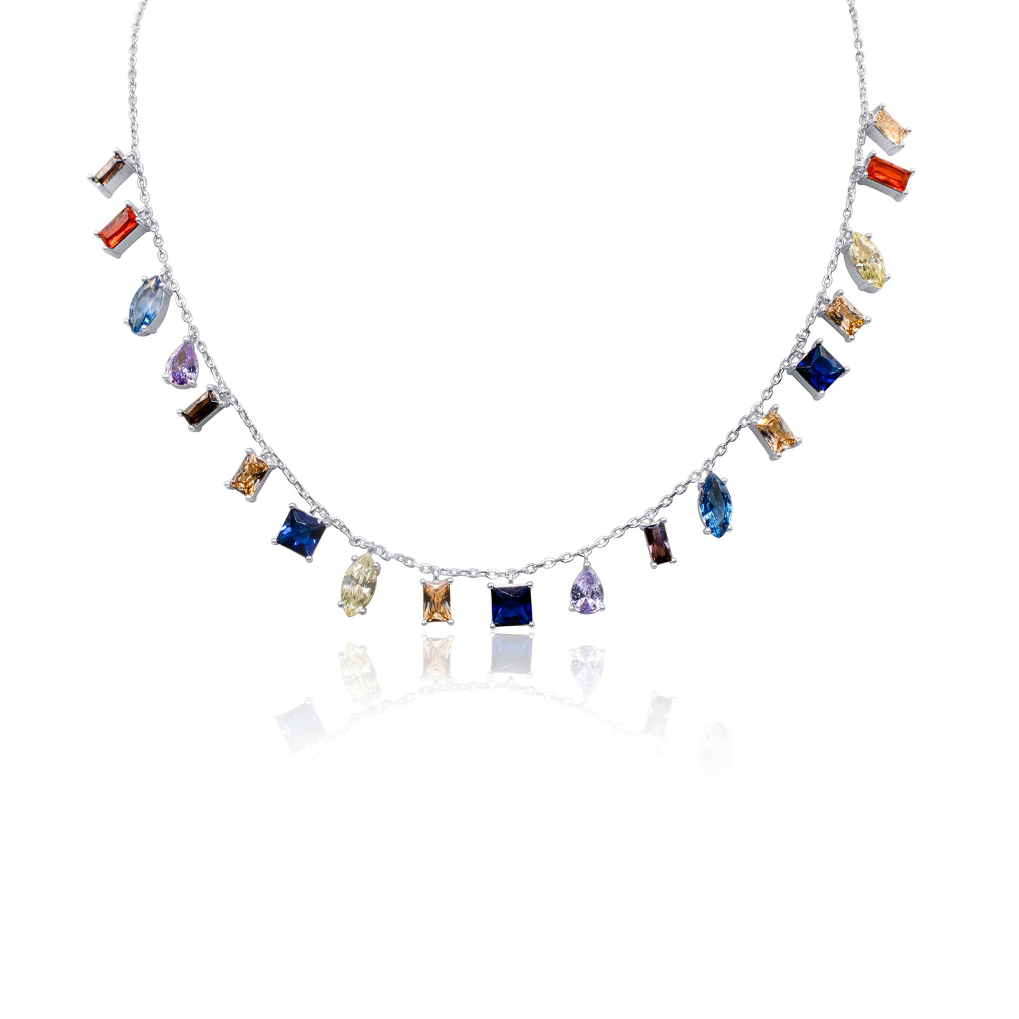 Turkeza | 925 Sterling Silver Rainbow Signature Necklace