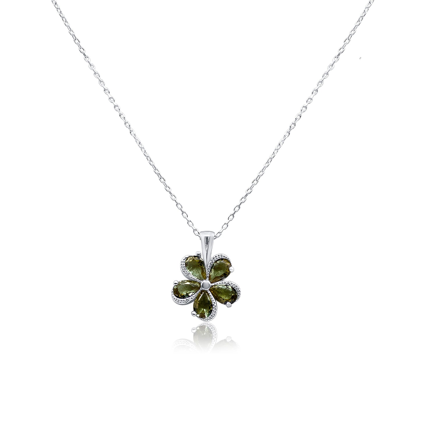 Turkeza | 925 Sterling Silver Zultanite Turkish Flower Necklace