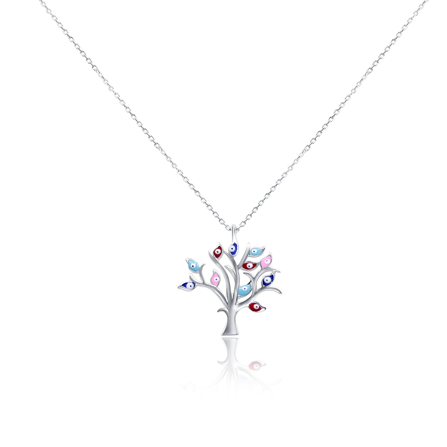 Turkeza | 925 Sterling Silver Evil Eye Tree Turkish Necklace