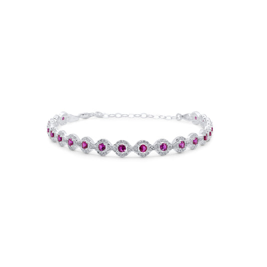 Turkeza | 925 Signature Sterling Silver CZ Turkish Bracelet