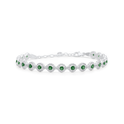 Turkeza | 925 Signature Sterling Silver CZ Turkish Bracelet