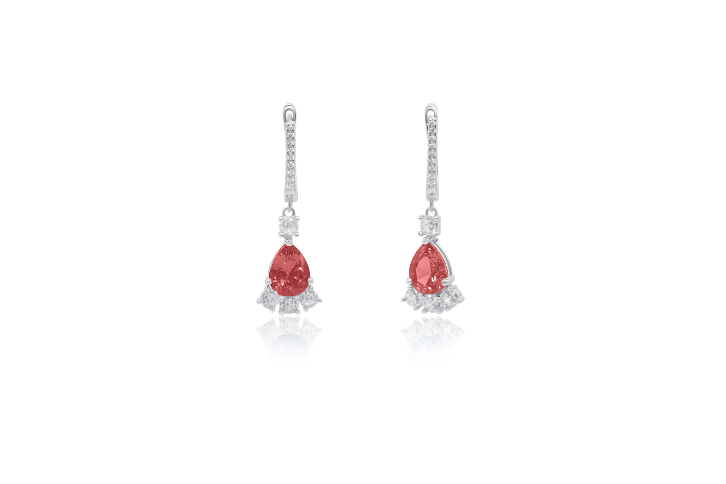 Turkeza | 925 Sterling Silver Cubic Zirconia Drop Turkish Earrings