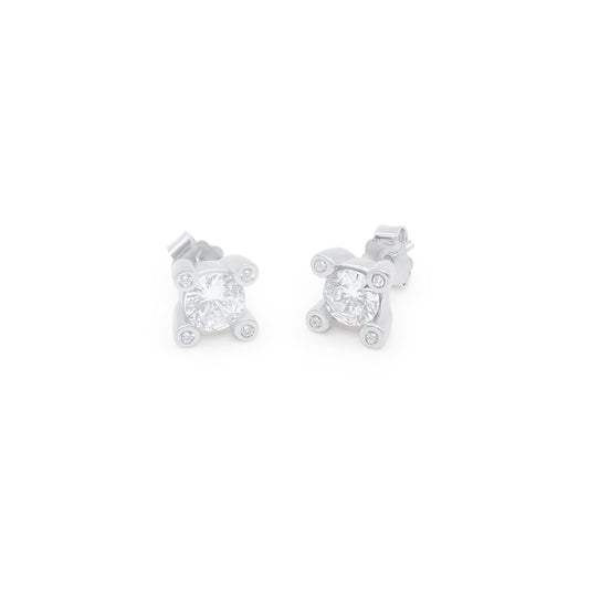 Turkeza | 925 Sterling Silver Cubic Zirconia Stud Earrings