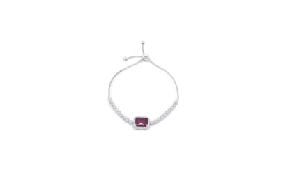 Turkeza | 925 Sterling Silver CZ Halo Turkish Adjustable Bracelet