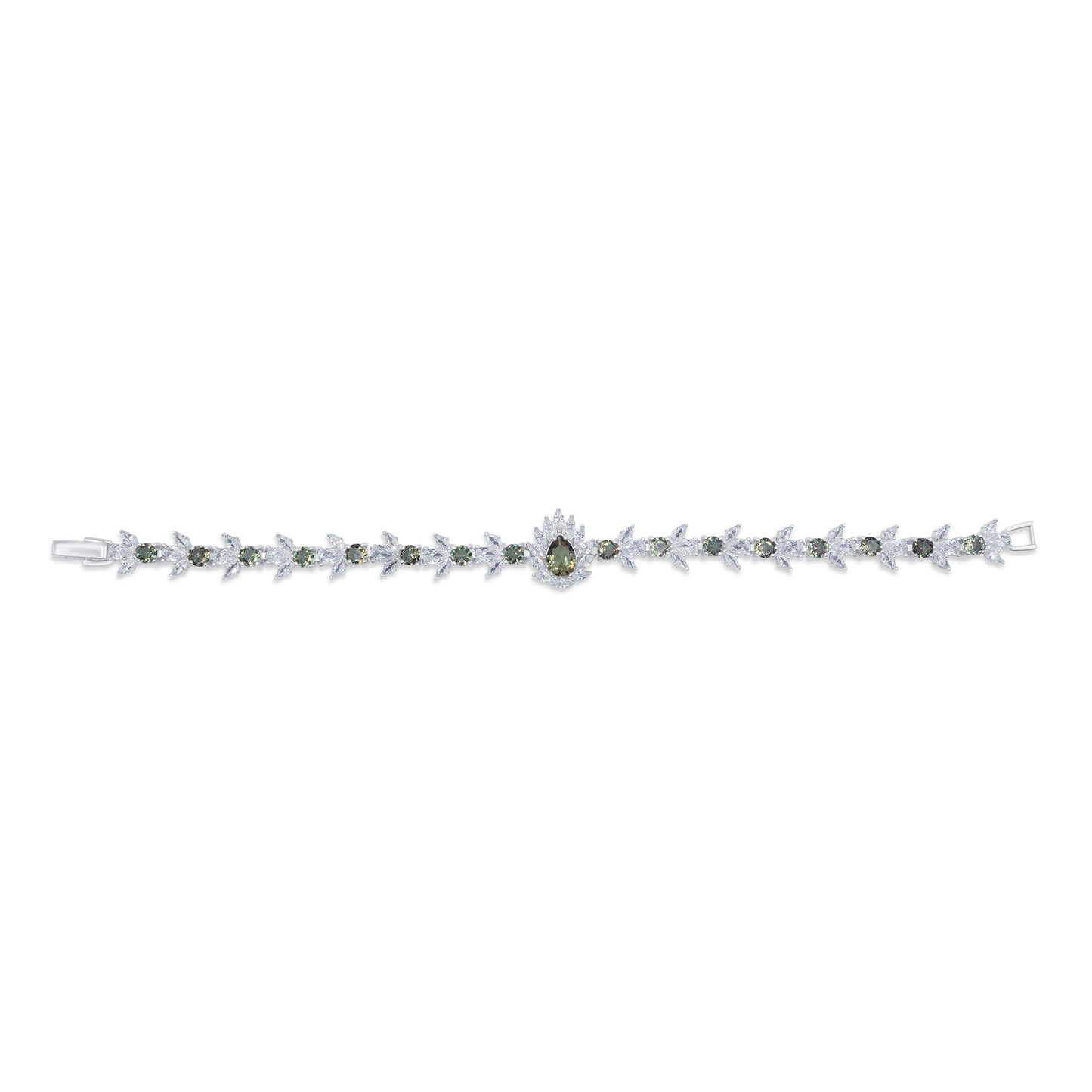 Turkeza | 925 Sterling Silver CZ Turkish Flower Zultanite Bracelet