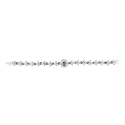 Turkeza | 925 Sterling Silver CZ Turkish Flower Zultanite Bracelet