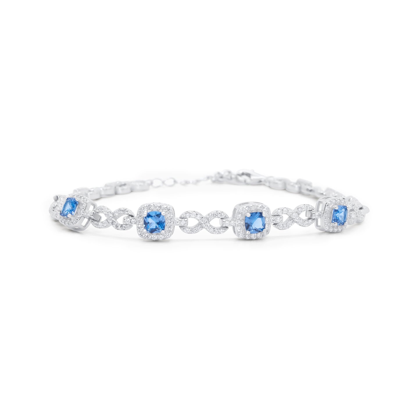 Turkeza | 925 Sterling Silver Infinity Diamond CZ Bracelet