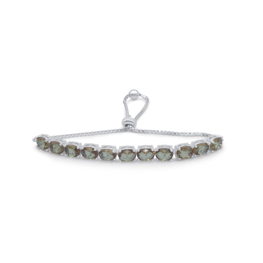 Turkeza | 925 Sterling Silver Oval Zultanite Adjustable Bracelet