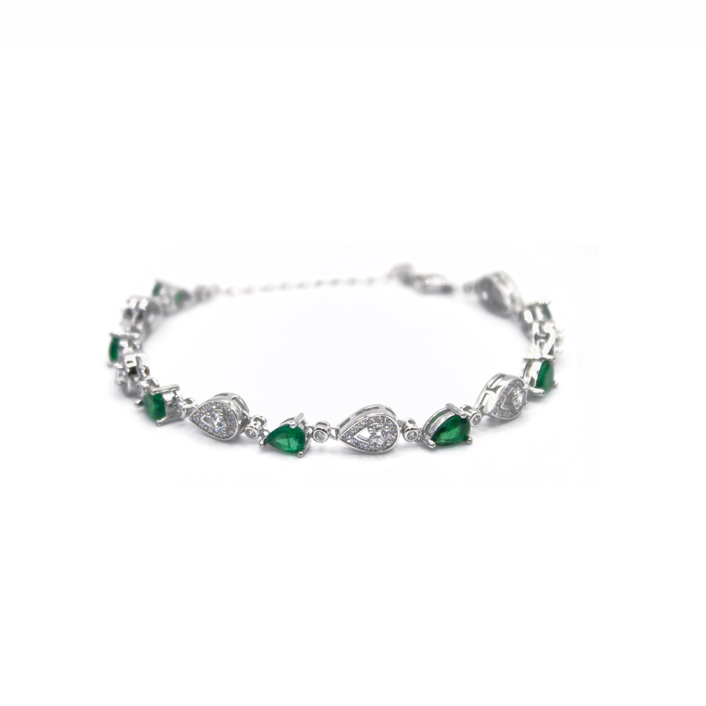 Turkeza | 925 Sterling Silver Pear Shaped Turkish Bracelet