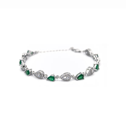 Turkeza | 925 Sterling Silver Pear Shaped Turkish Bracelet