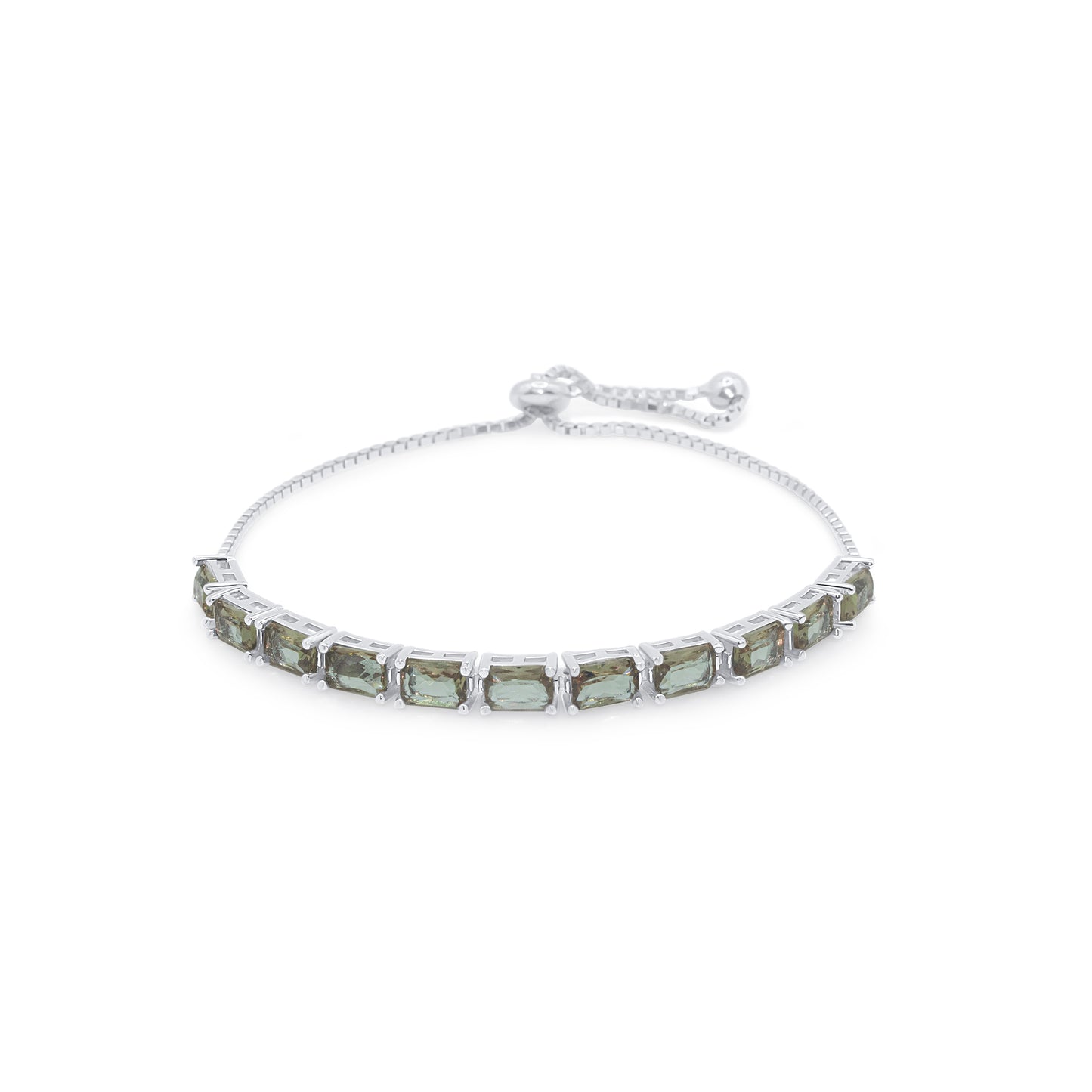 Turkeza | 925 Sterling Silver Rectangular Zultanite Adjustable Bracelet