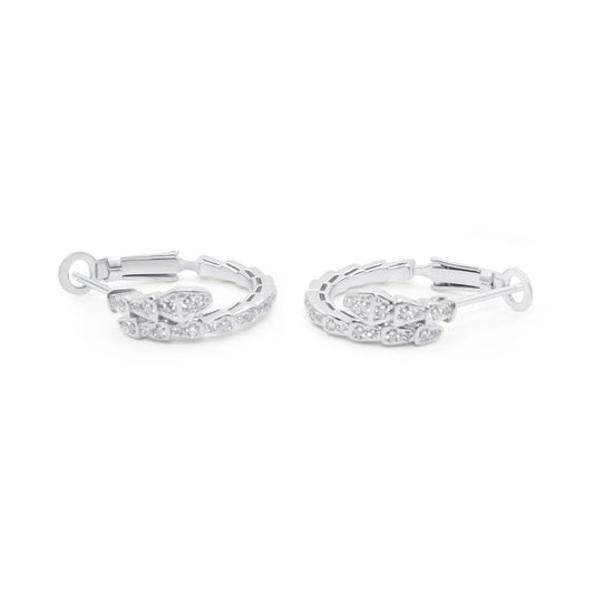 Turkeza | 925 Sterling Silver Serpent CZ Turkish earrings