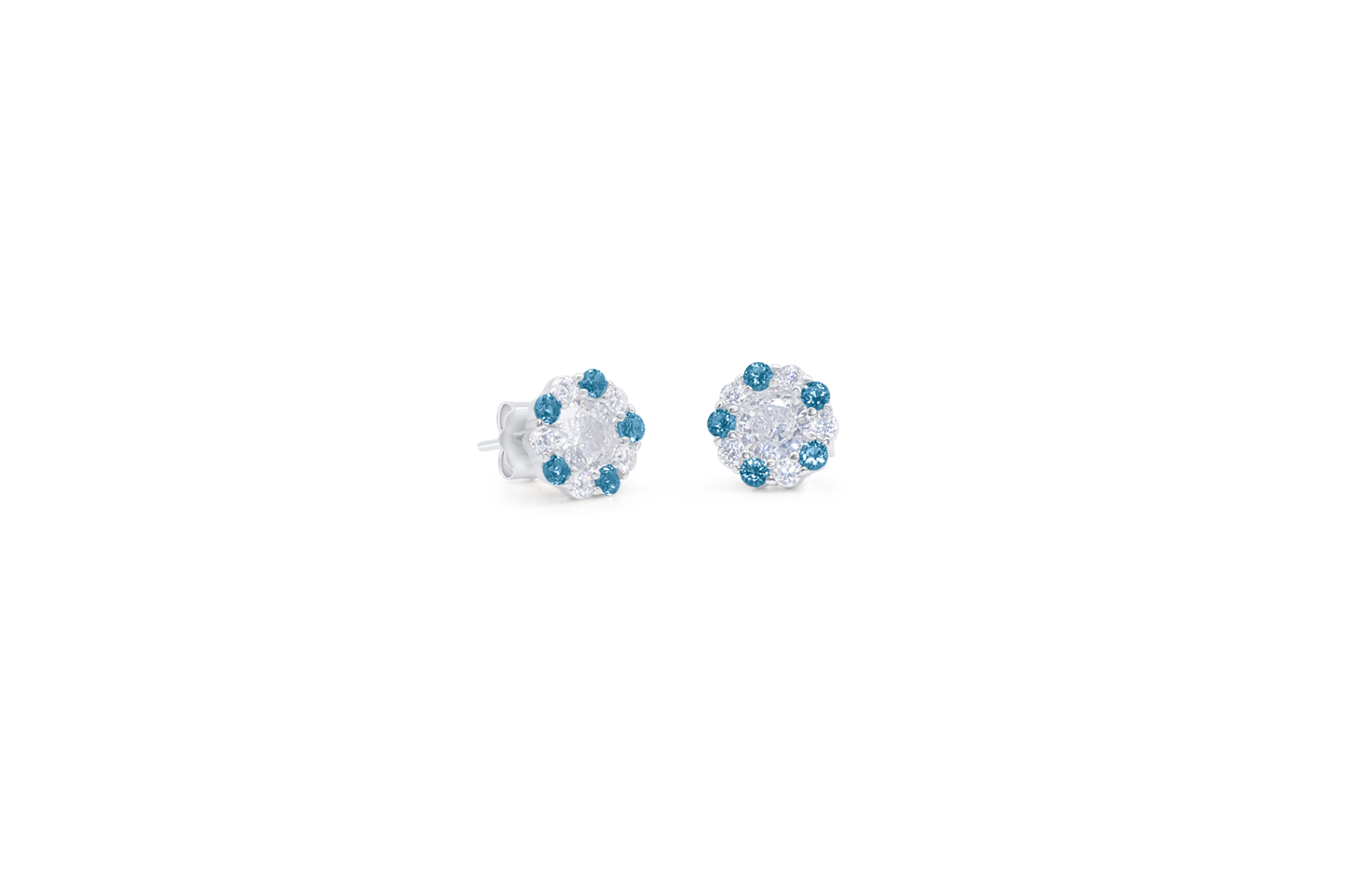 Turkeza | 925 Sterling Silver Turkish Colorful Flower Earrings