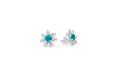 Turkeza | 925 Sterling SIlver Turkish Flower Earrings