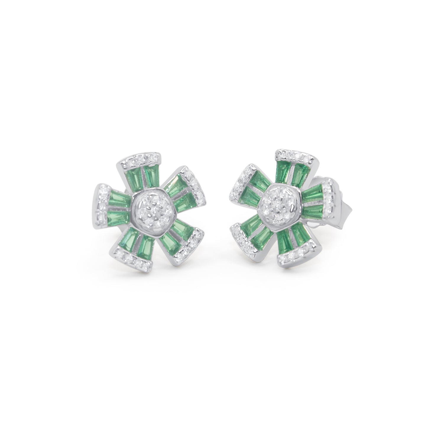 Turkeza | 925 Sterling Silver Turkish Flower Stud Earrings