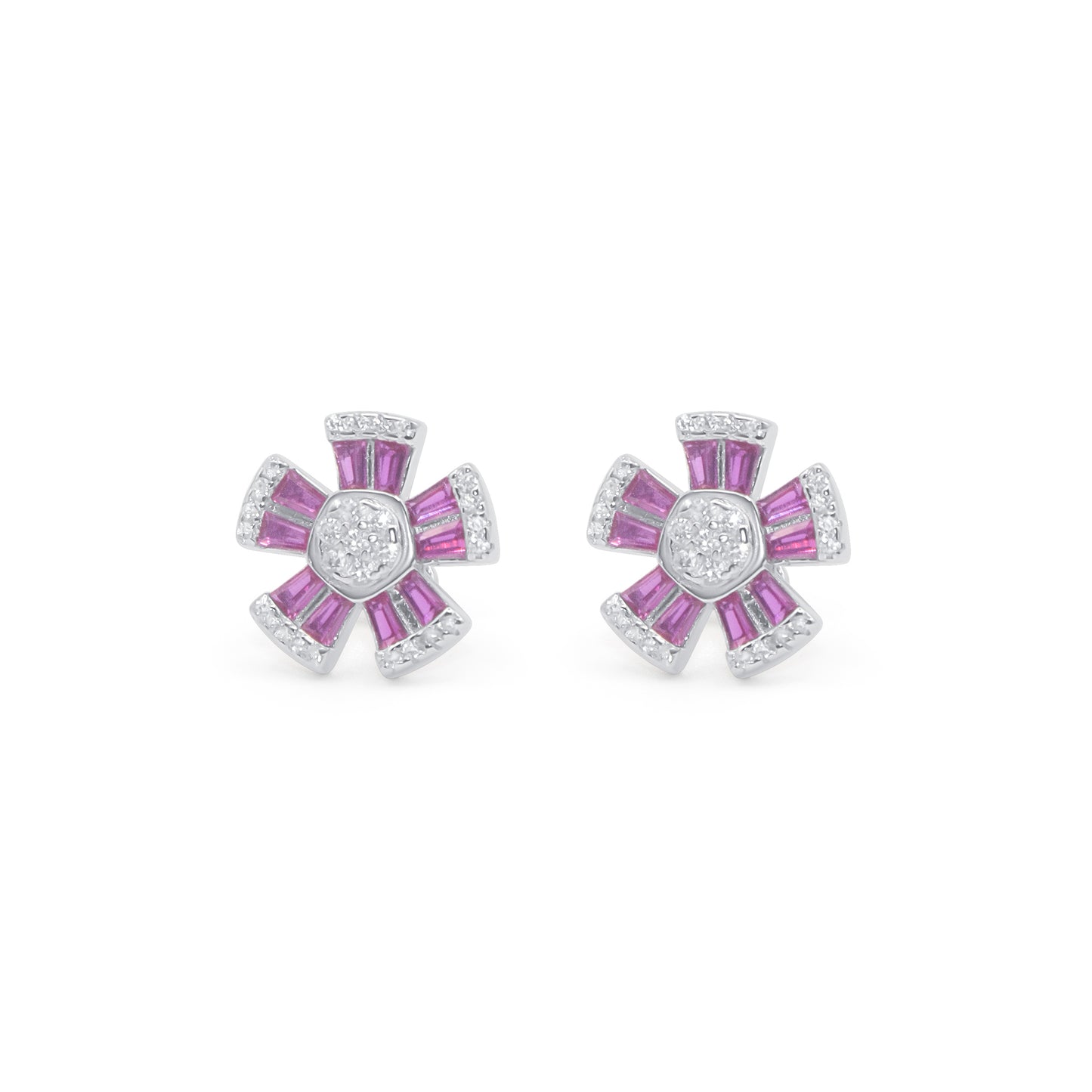 Turkeza | 925 Sterling Silver Turkish Flower Stud Earrings