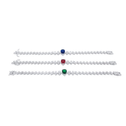 Turkeza | 925 Sterling Silver Turkish Gem Stone Bracelet