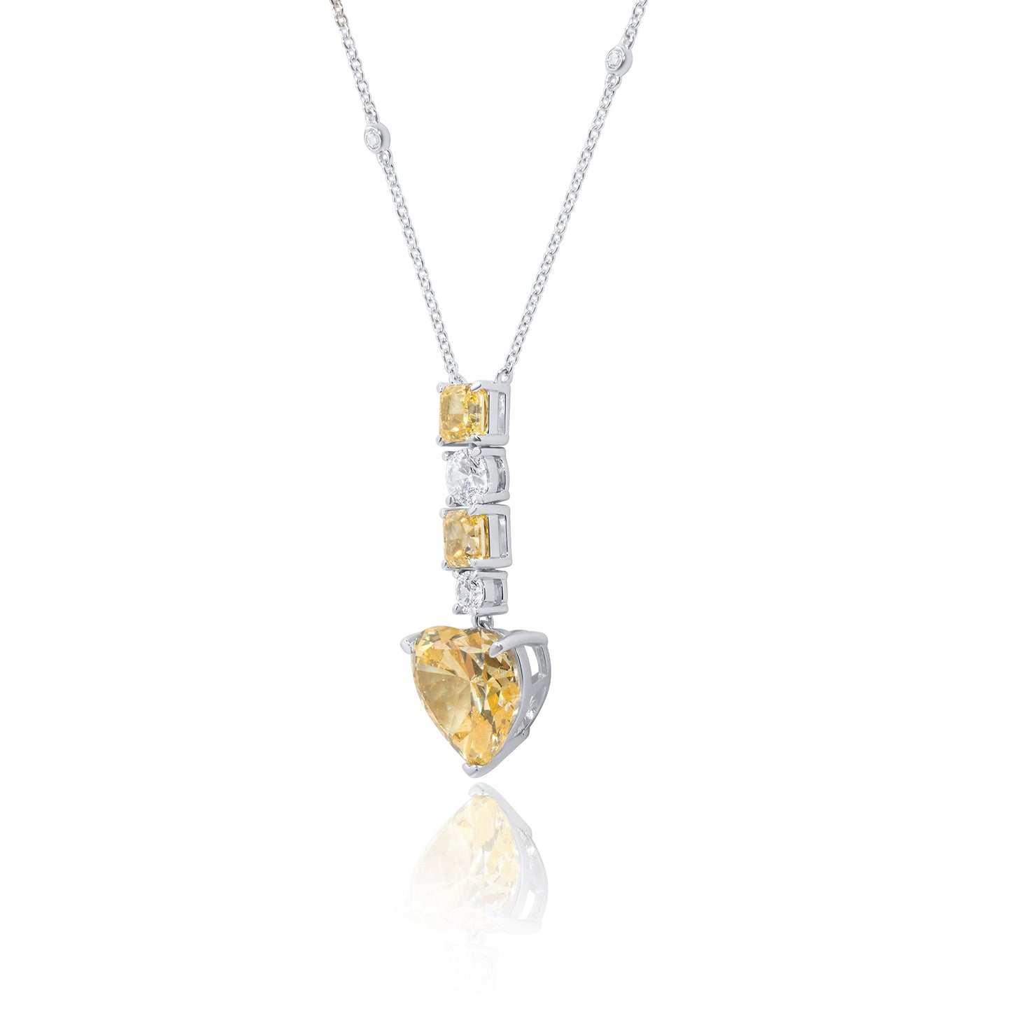 Turkeza | 925 Sterling Silver Turkish Heart  CZ Signature Necklace