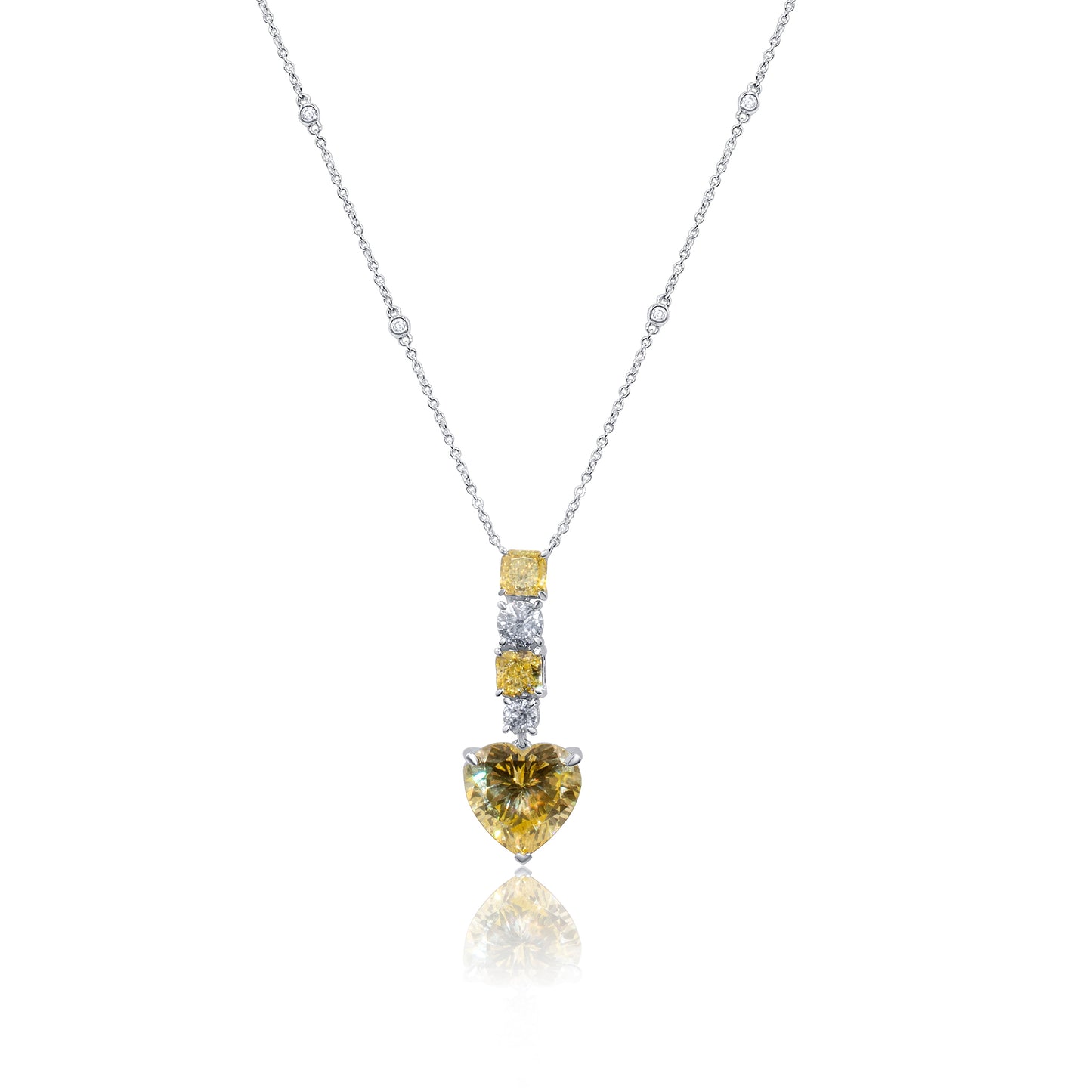 Turkeza | 925 Sterling Silver Turkish Heart  CZ Signature Necklace