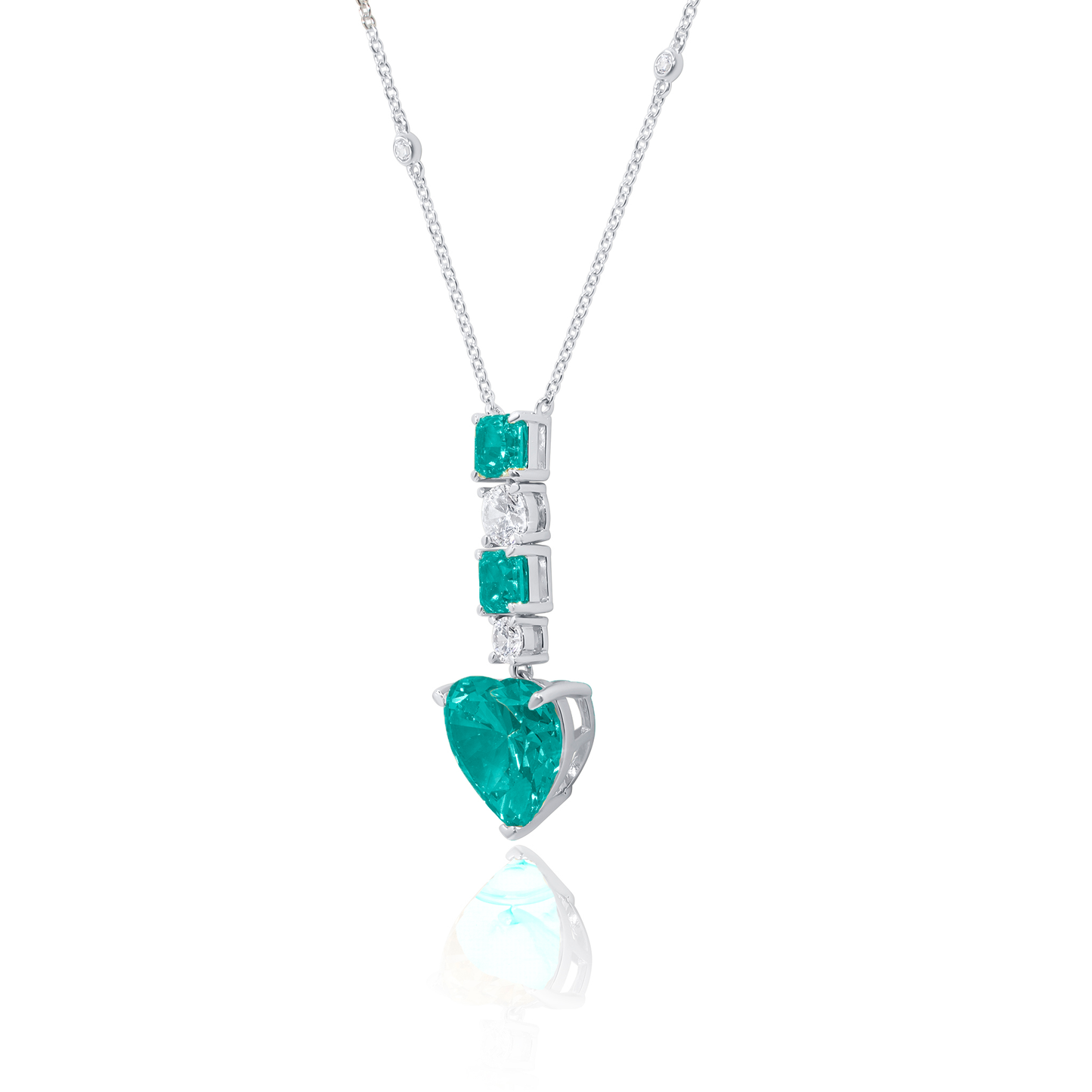 Turkeza | 925 Sterling Silver Turkish Heart  CZ Signature Necklace