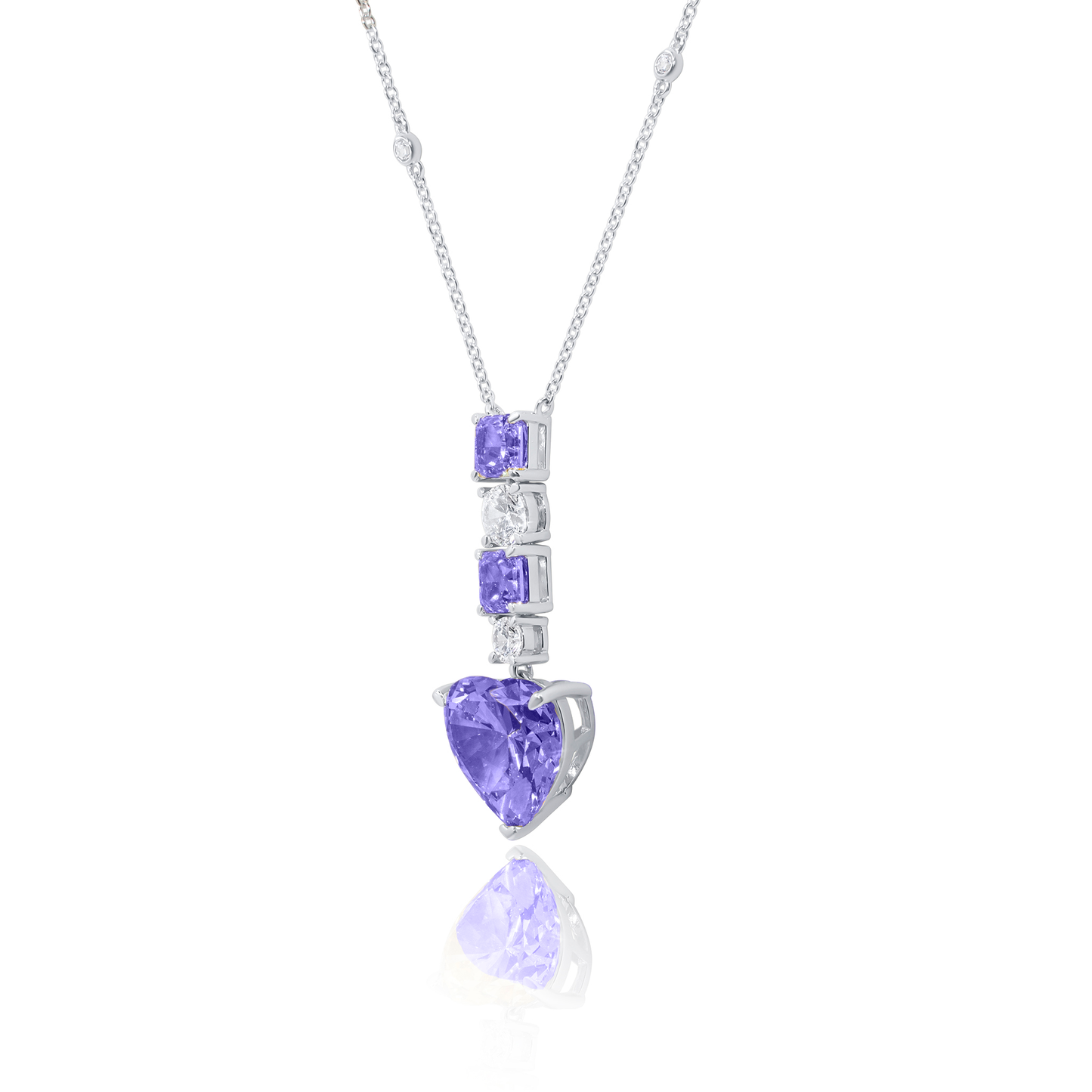 Turkeza | 925 Sterling Silver Turkish Heart  CZ Signature Necklace