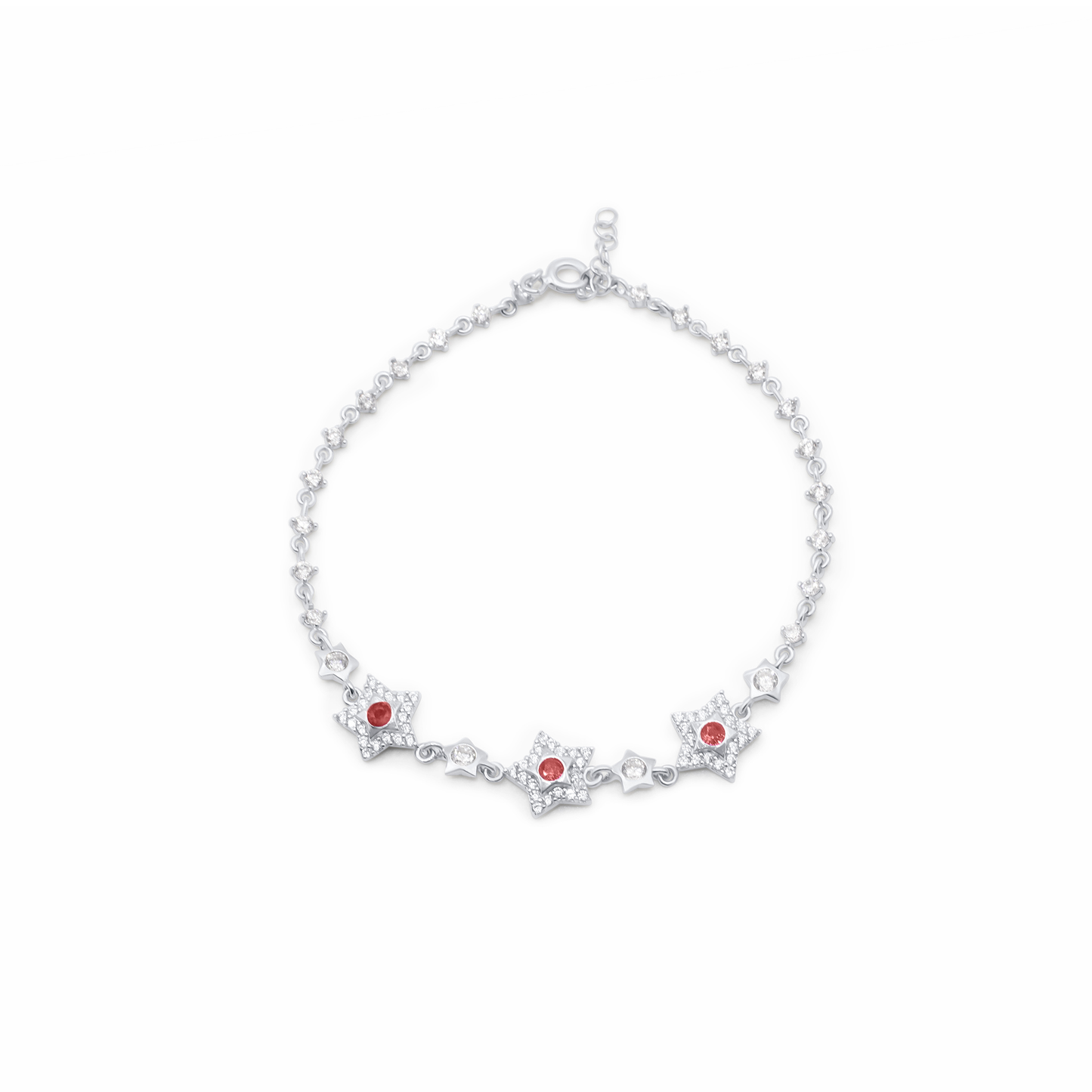 Turkeza | 925 Sterling Silver Turkish Star CZ Bracelet