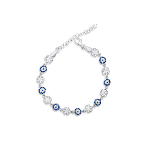 Turkeza | 925 Sterling Silver with Snowflake and Blue Turkish Eye