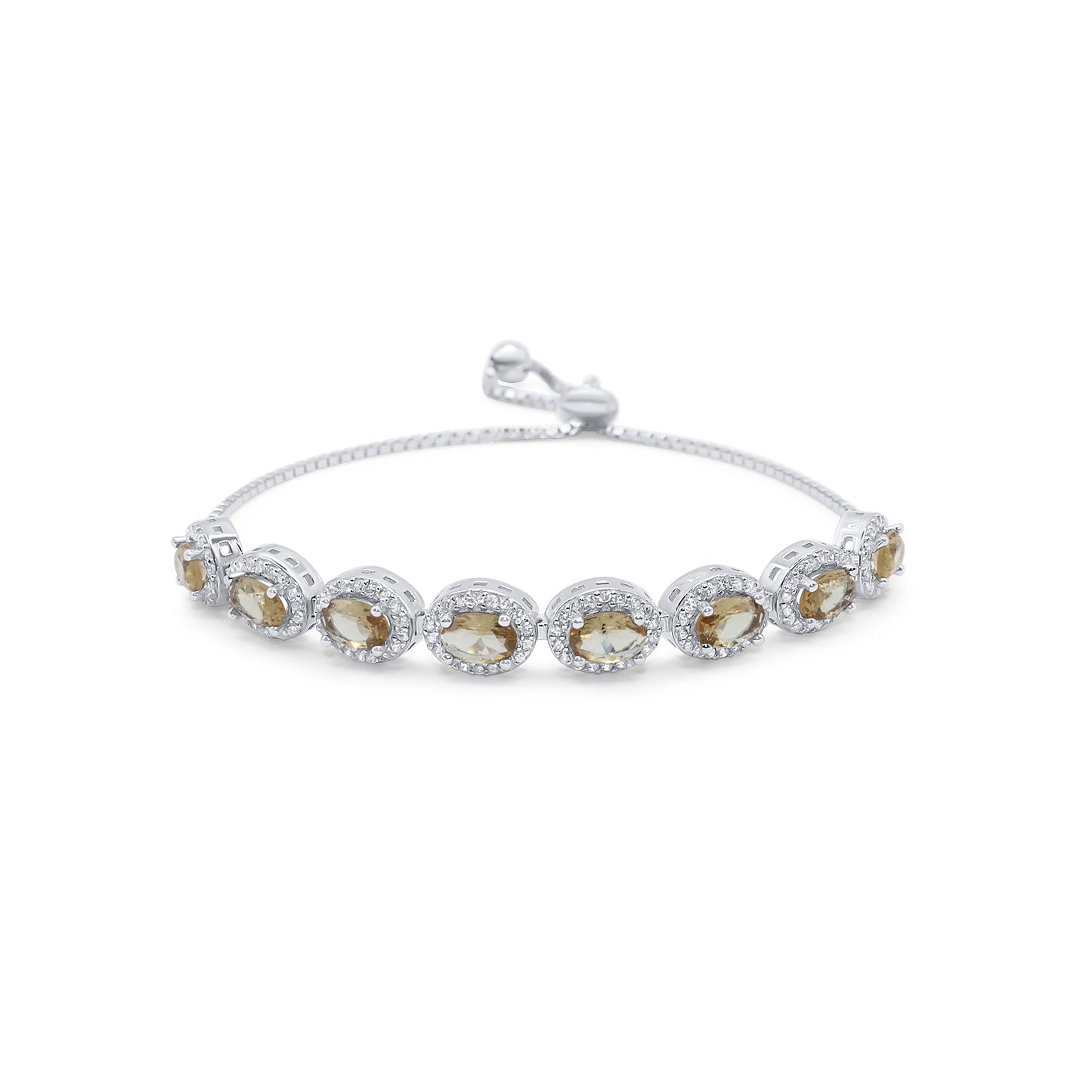 Turkeza | 925 Sterling Silver Zultanite CZ  Halo Adjustable Turkish Bracelet